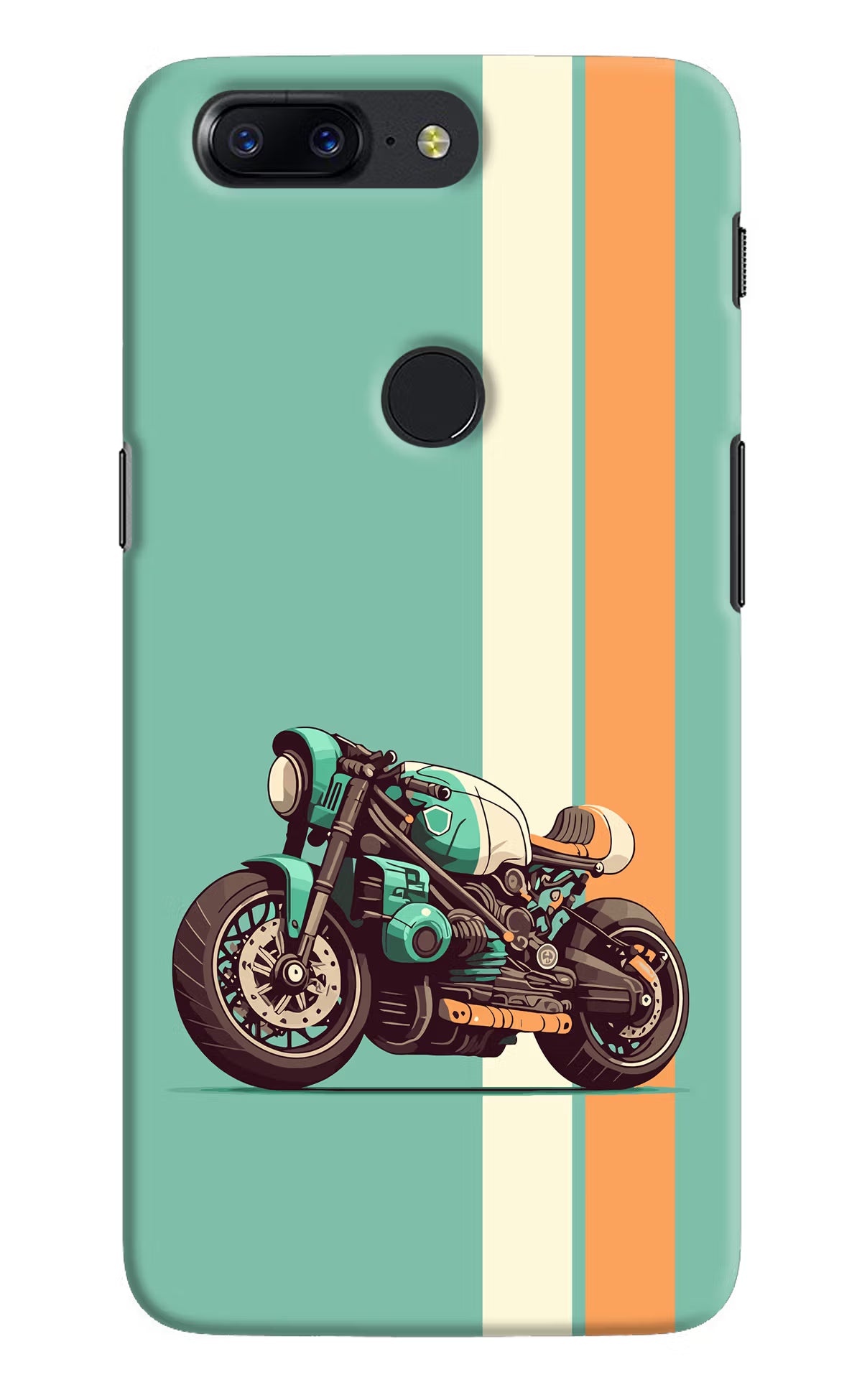 Striped Moto Drift Oneplus 5T Hard Case Back Cover by Casekaro