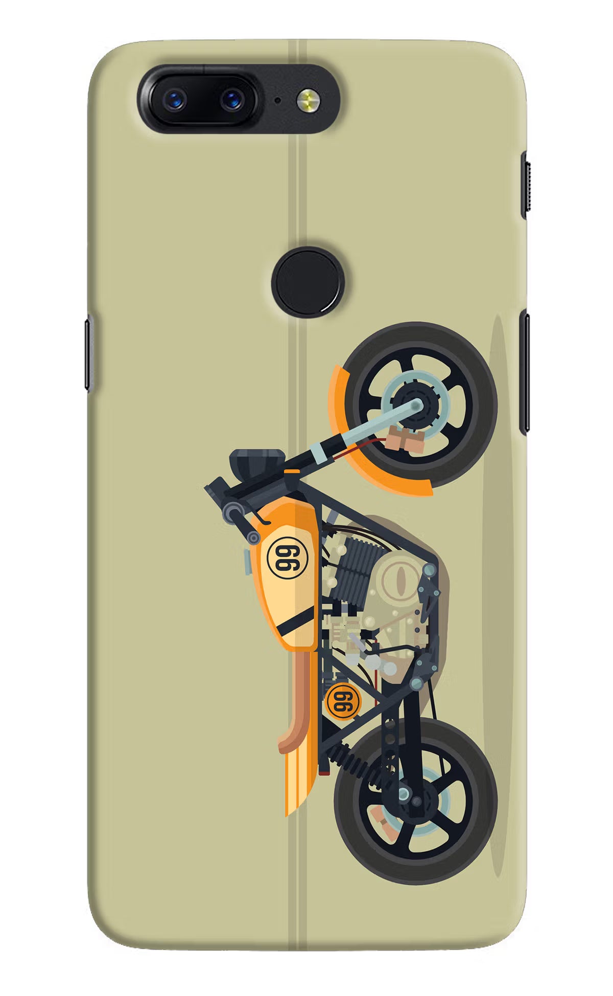 Vertical Speedster Oneplus 5T Hard Case Back Cover by Casekaro