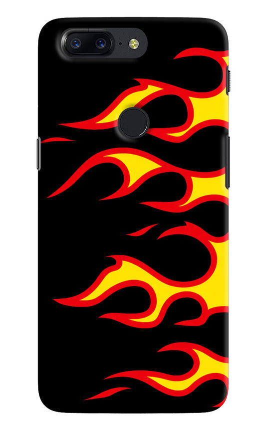 Side Sweep Flames Oneplus 5T Hard Case Back Cover by Casekaro