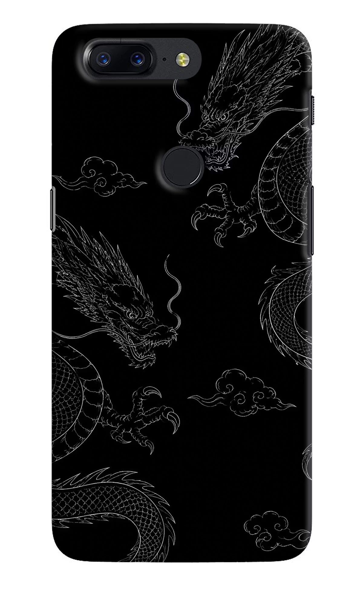Twin Dragons Oneplus 5T Hard Case Back Cover by Casekaro