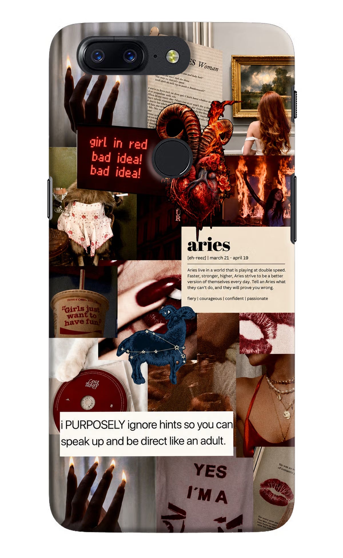 Zodiac Aries Oneplus 5T Back Cover