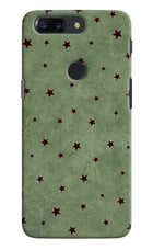 Green Stars Oneplus 5T Hard Case Back Cover by Casekaro