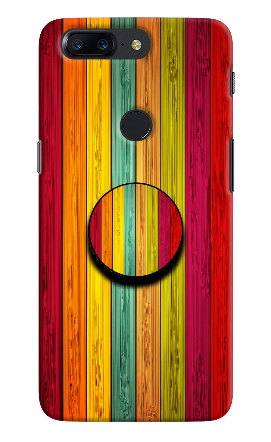 Multicolor Wooden Oneplus 5T Pop Case, Hard case