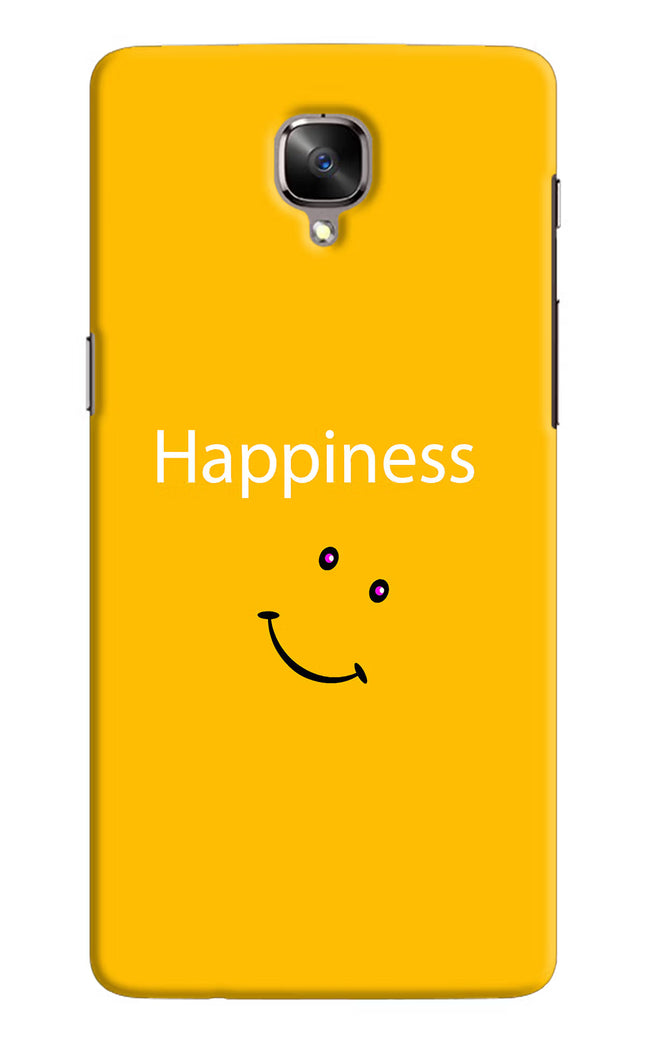 Happiness With Smiley Oneplus 3/3T Hard Case Back Cover by Casekaro