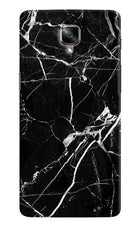 Black Marble Pattern Oneplus 3/3T Hard Case Back Cover by Casekaro