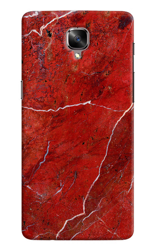Red Marble Design Oneplus 3/3T Hard Case Back Cover by Casekaro