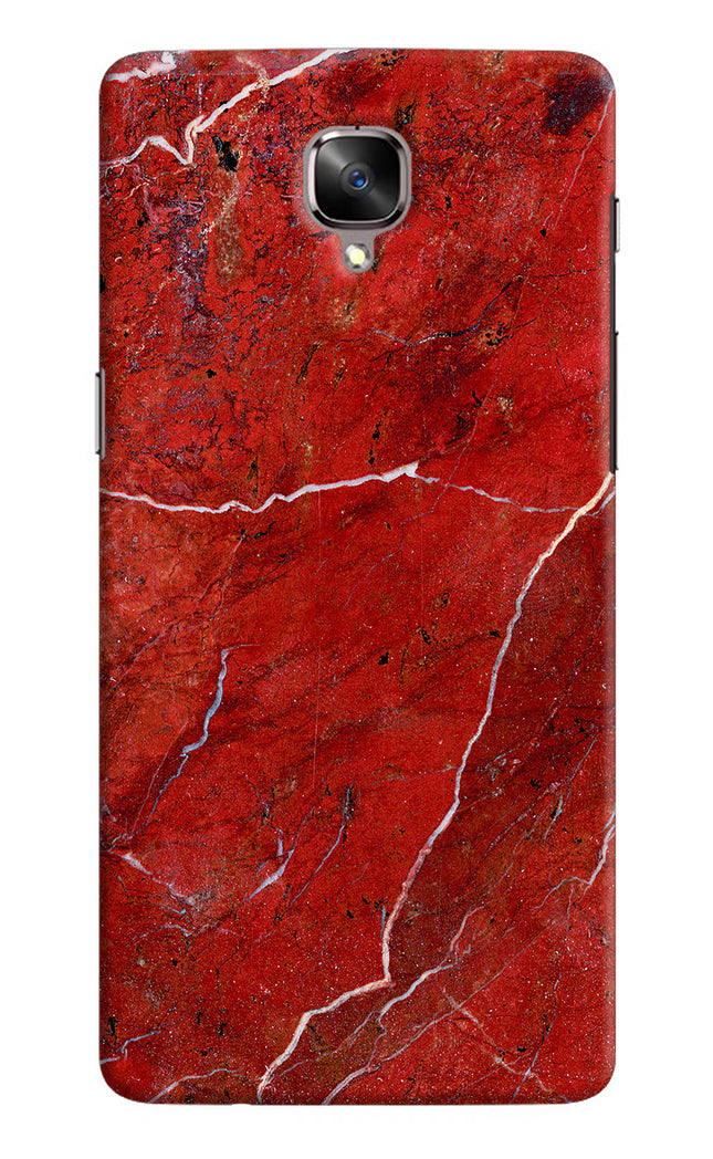 Red Marble Design Oneplus 3/3T Hard Case Back Cover by Casekaro
