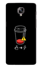 Coffee Oneplus 3/3T Hard Case Back Cover by Casekaro