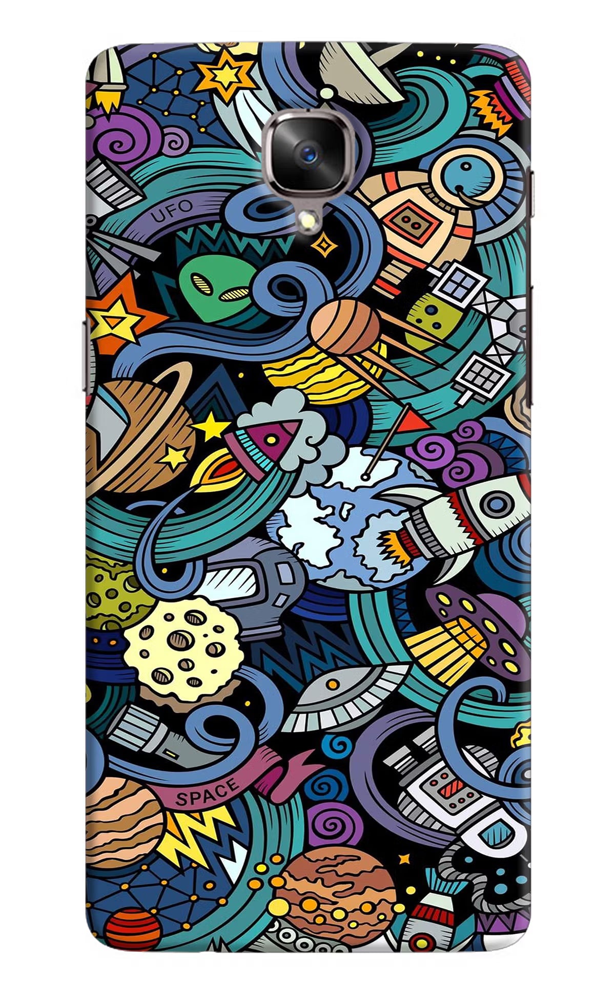 Space Abstract Oneplus 3/3T Hard Case Back Cover by Casekaro