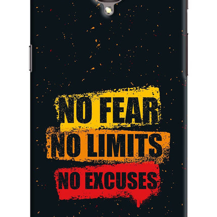 No Fear No Limits No Excuse Oneplus 3/3T Hard Case Back Cover by Casekaro