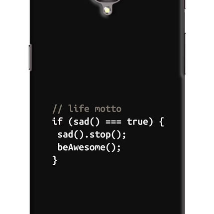 Life Motto Code Oneplus 3/3T Hard Case Back Cover by Casekaro