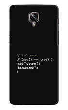 Life Motto Code Oneplus 3/3T Hard Case Back Cover by Casekaro