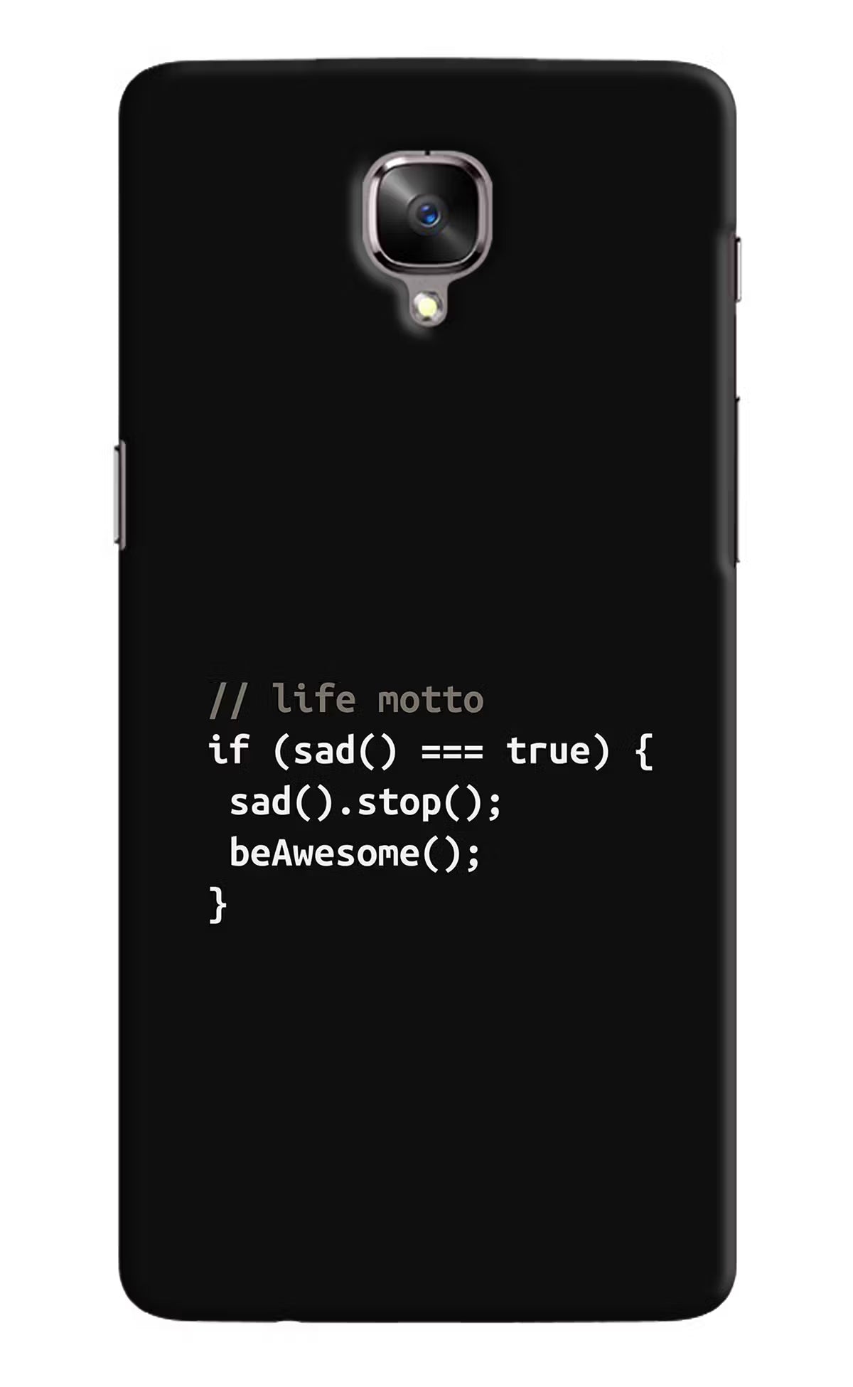 Life Motto Code Oneplus 3/3T Hard Case Back Cover by Casekaro