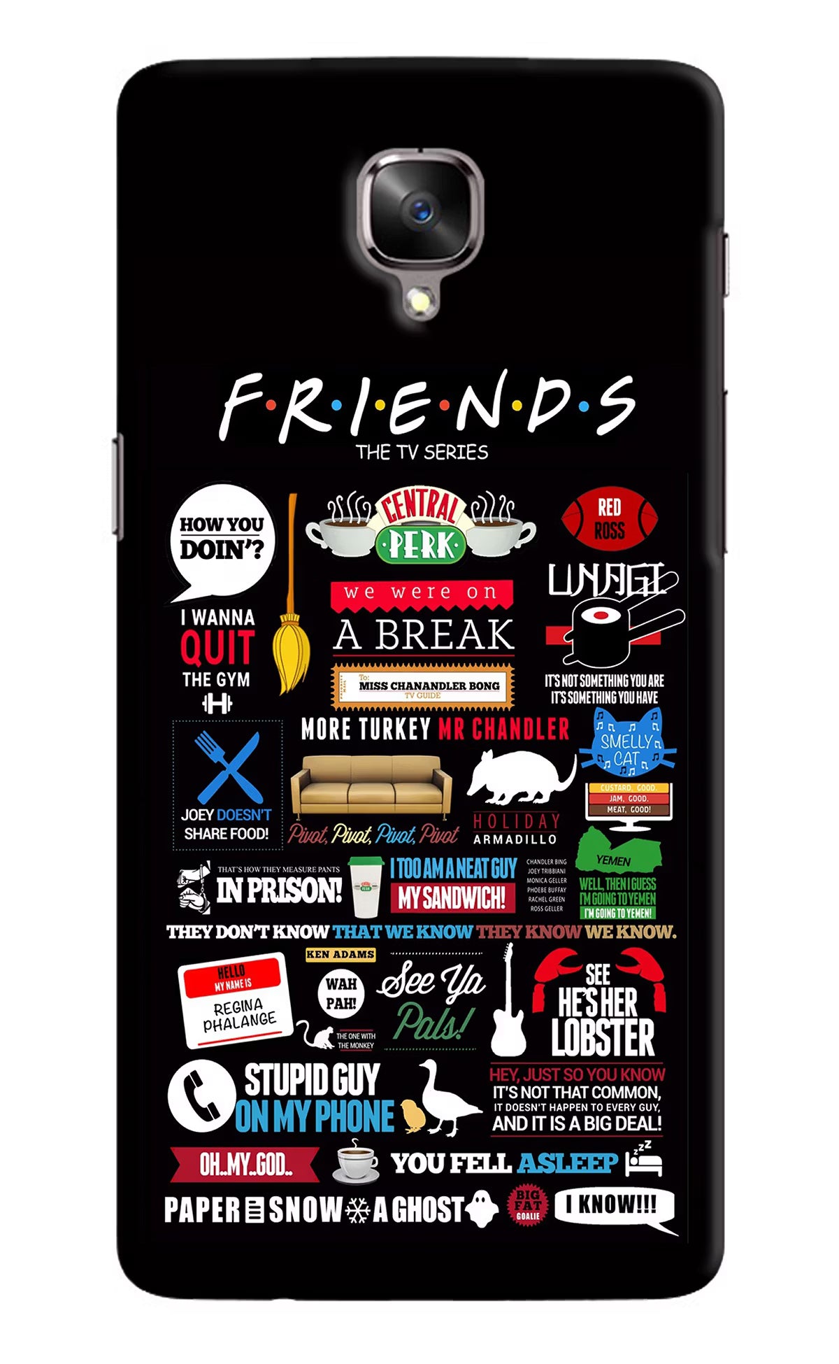 FRIENDS Oneplus 3/3T Hard Case Back Cover by Casekaro