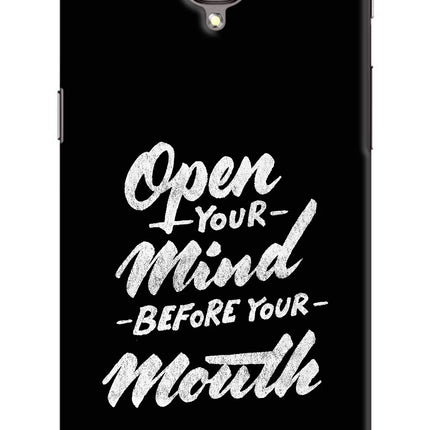 Open Your Mind Before Your Mouth Oneplus 3/3T Hard Case Back Cover by Casekaro