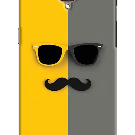 Sunglasses with Mustache Oneplus 3/3T Hard Case Back Cover by Casekaro