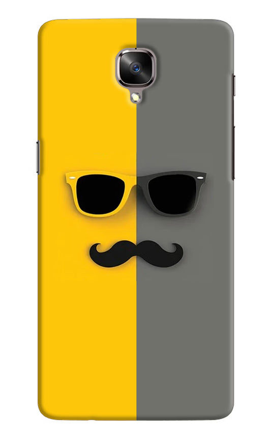 Sunglasses with Mustache Oneplus 3/3T Hard Case Back Cover by Casekaro