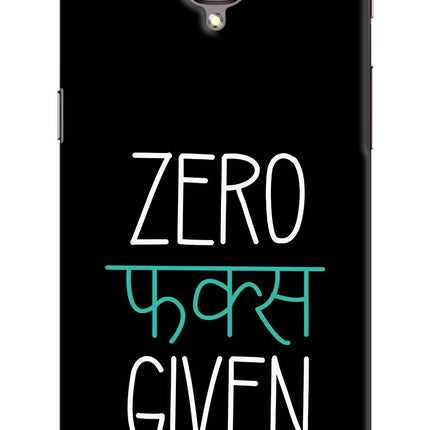Zero Fucks Given Oneplus 3/3T Hard Case Back Cover by Casekaro