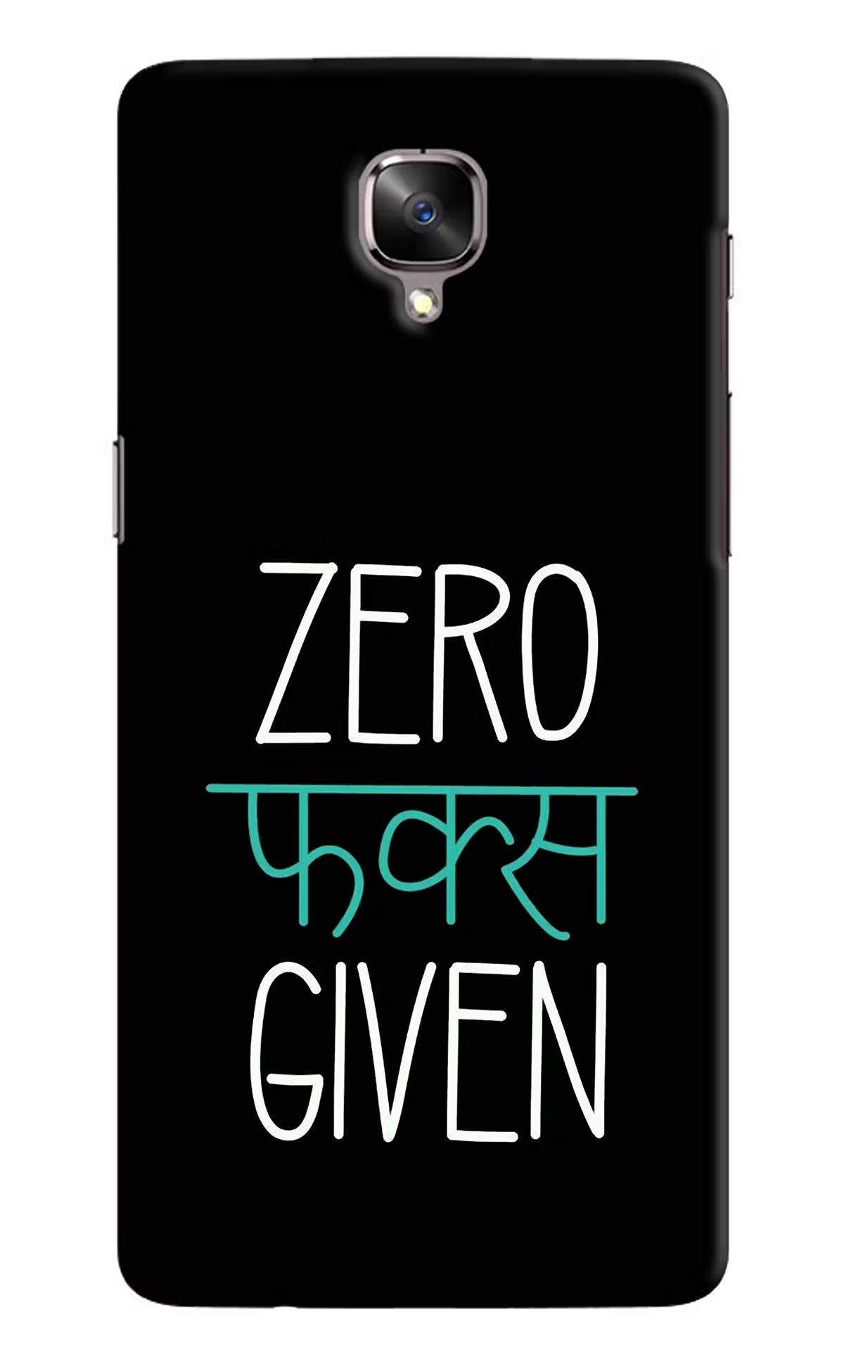 Zero Fucks Given Oneplus 3/3T Hard Case Back Cover by Casekaro