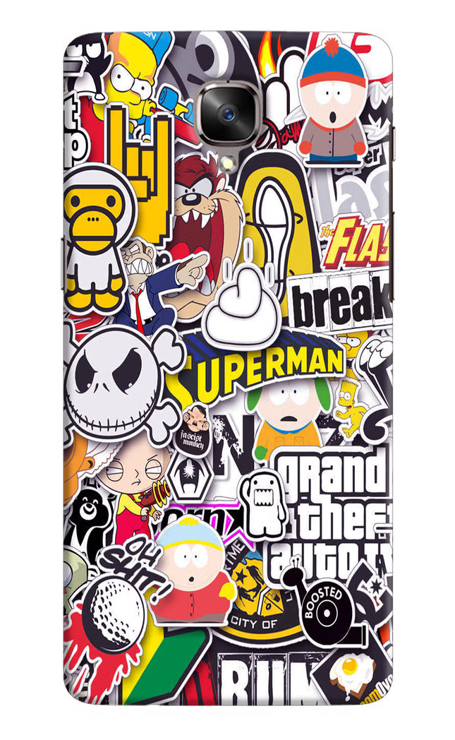 Sticker Bomb Oneplus 3/3T Hard Case Back Cover by Casekaro