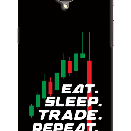 Eat Sleep Trade Repeat Oneplus 3/3T Hard Case Back Cover by Casekaro