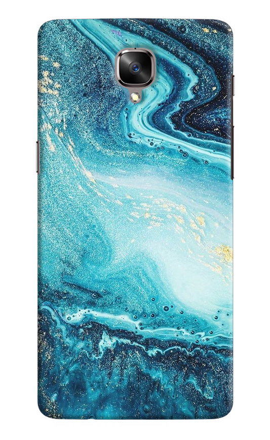 Blue Glitter Marble Oneplus 3/3T Hard Case Back Cover by Casekaro