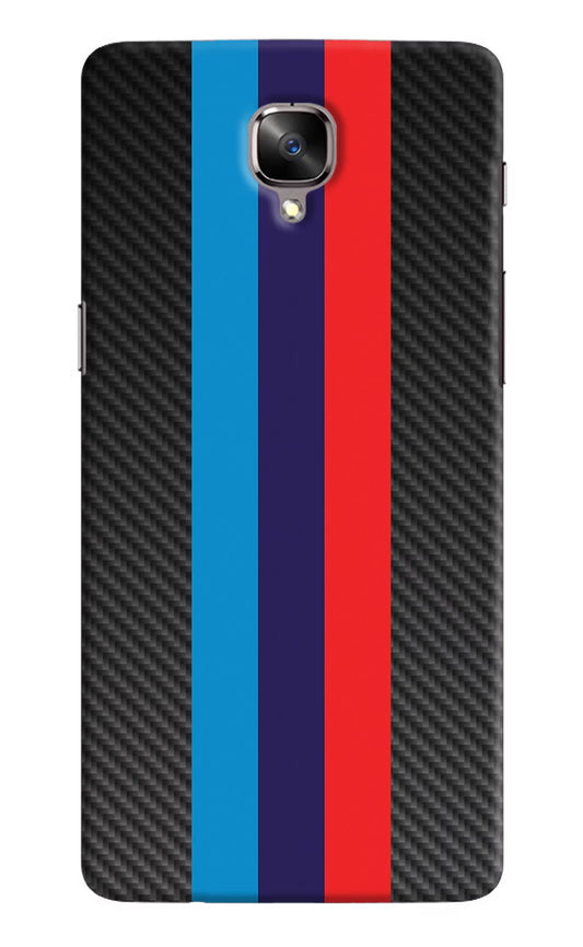 BMW Stripes Pattern Oneplus 3/3T Hard Case Back Cover by Casekaro