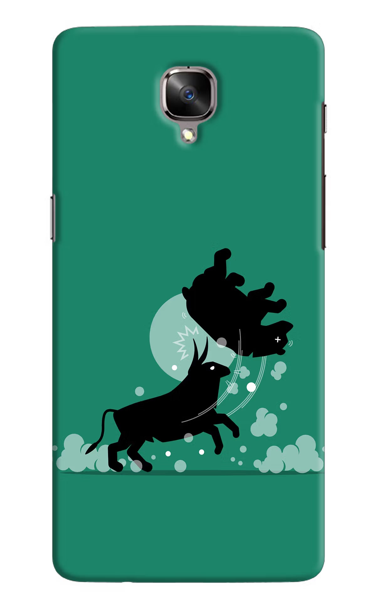 Bull Conqueror Oneplus 3/3T Hard Case Back Cover by Casekaro