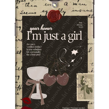 I am just a girl Oneplus 3/3T Hard Case Back Cover by Casekaro