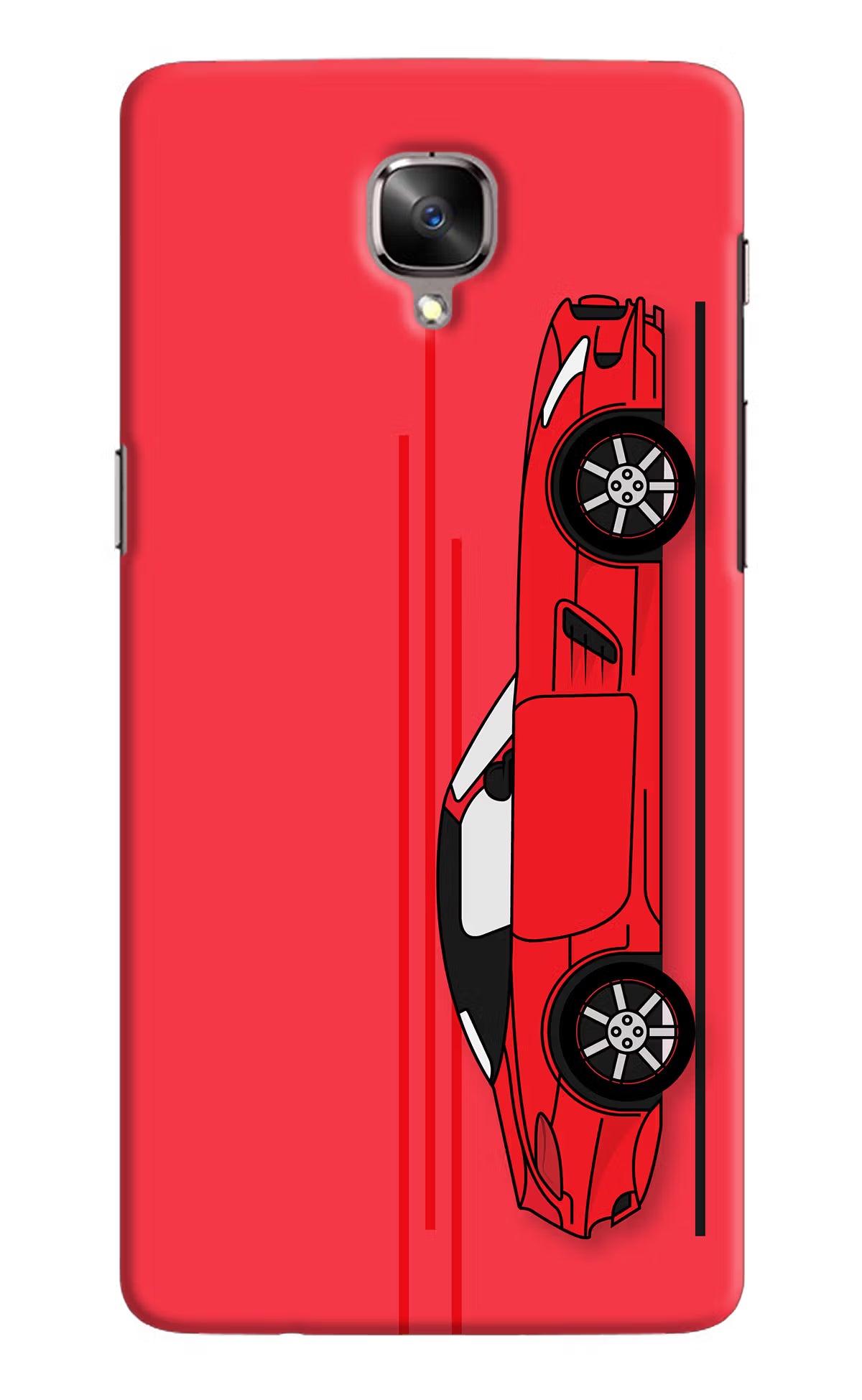 Red Velocity Oneplus 3/3T Hard Case Back Cover by Casekaro