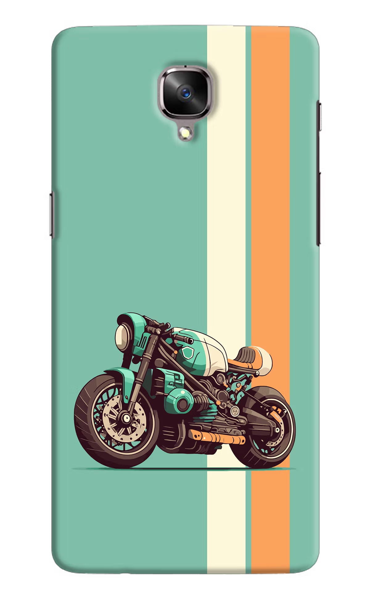 Striped Moto Drift Oneplus 3/3T Hard Case Back Cover by Casekaro