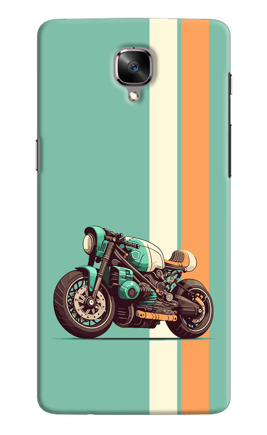 Striped Moto Drift Oneplus 3/3T Hard Case Back Cover by Casekaro