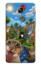 Minecraft Cat Chaos Oneplus 3/3T Hard Case Back Cover by Casekaro