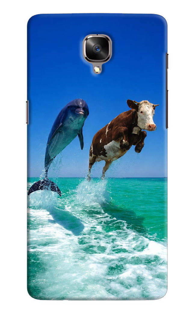 Dolphin vs Cow Oneplus 3/3T Hard Case Back Cover by Casekaro