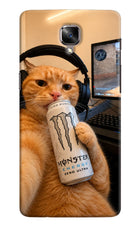 Gamer Cat Energy Oneplus 3/3T Hard Case Back Cover by Casekaro