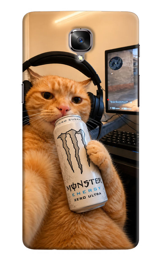 Gamer Cat Energy Oneplus 3/3T Hard Case Back Cover by Casekaro