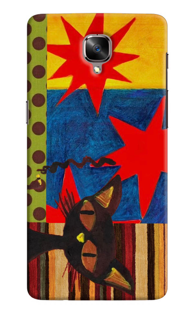 Pop Cat Oneplus 3/3T Hard Case Back Cover by Casekaro