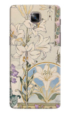 White Lily Oneplus 3/3T Hard Case Back Cover by Casekaro