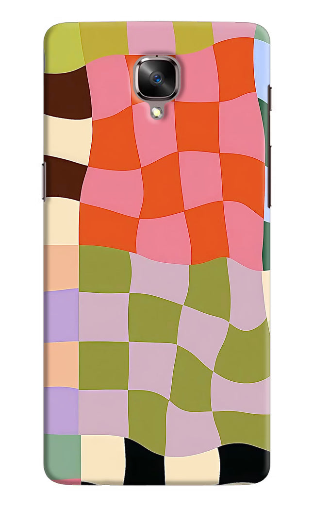 Wavy Grid Oneplus 3/3T Hard Case Back Cover by Casekaro