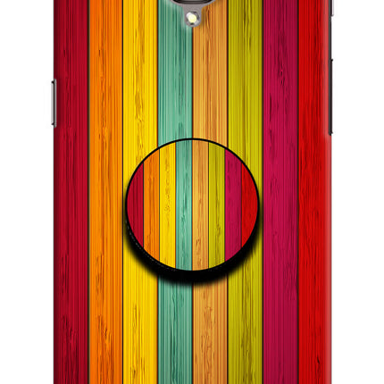 Multicolor Wooden Oneplus 3/3T Pop Case by Casekaro