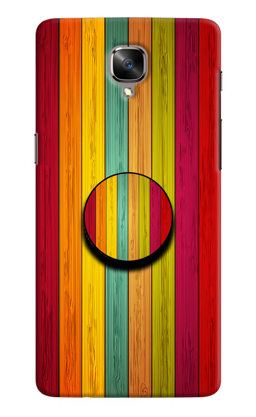 Multicolor Wooden Oneplus 3/3T Pop Case, Hard case