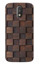 Wooden Cube Design Moto G4/G4 plus Hard Case Back Cover by Casekaro