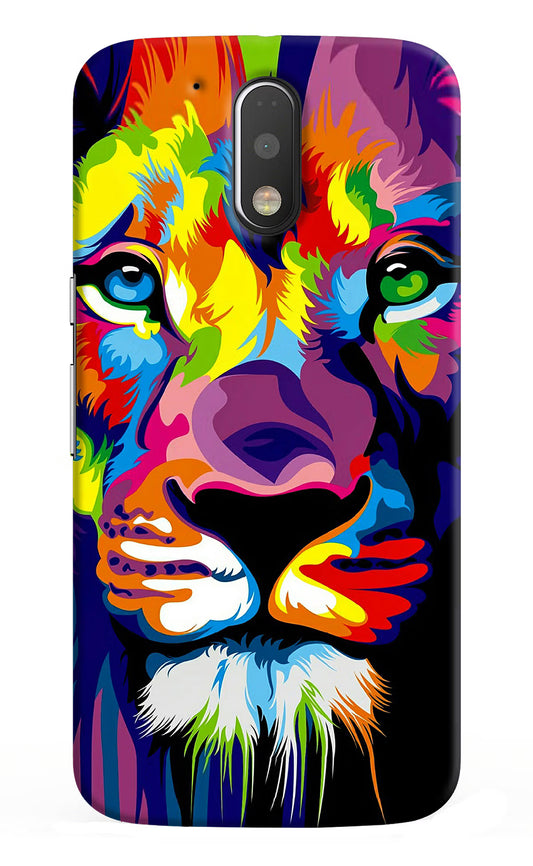 Lion Moto G4/G4 plus Hard Case Back Cover by Casekaro