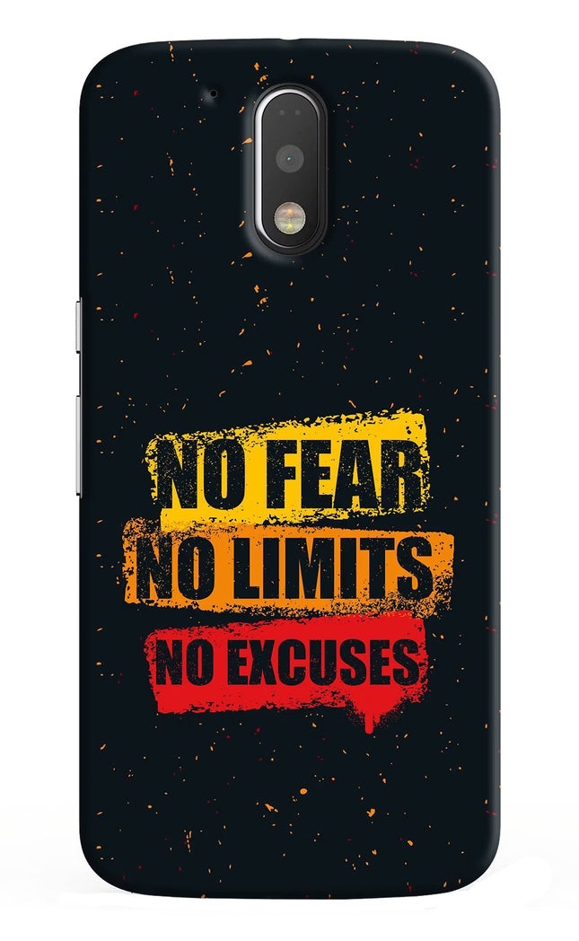 No Fear No Limits No Excuse Moto G4/G4 plus Hard Case Back Cover by Casekaro