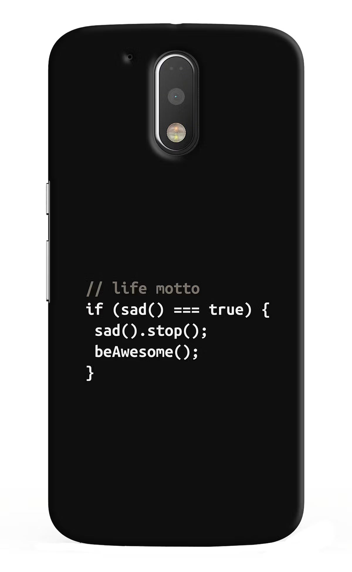 Life Motto Code Moto G4/G4 plus Hard Case Back Cover by Casekaro