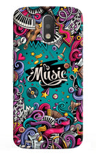 Music Graffiti Moto G4/G4 plus Hard Case Back Cover by Casekaro