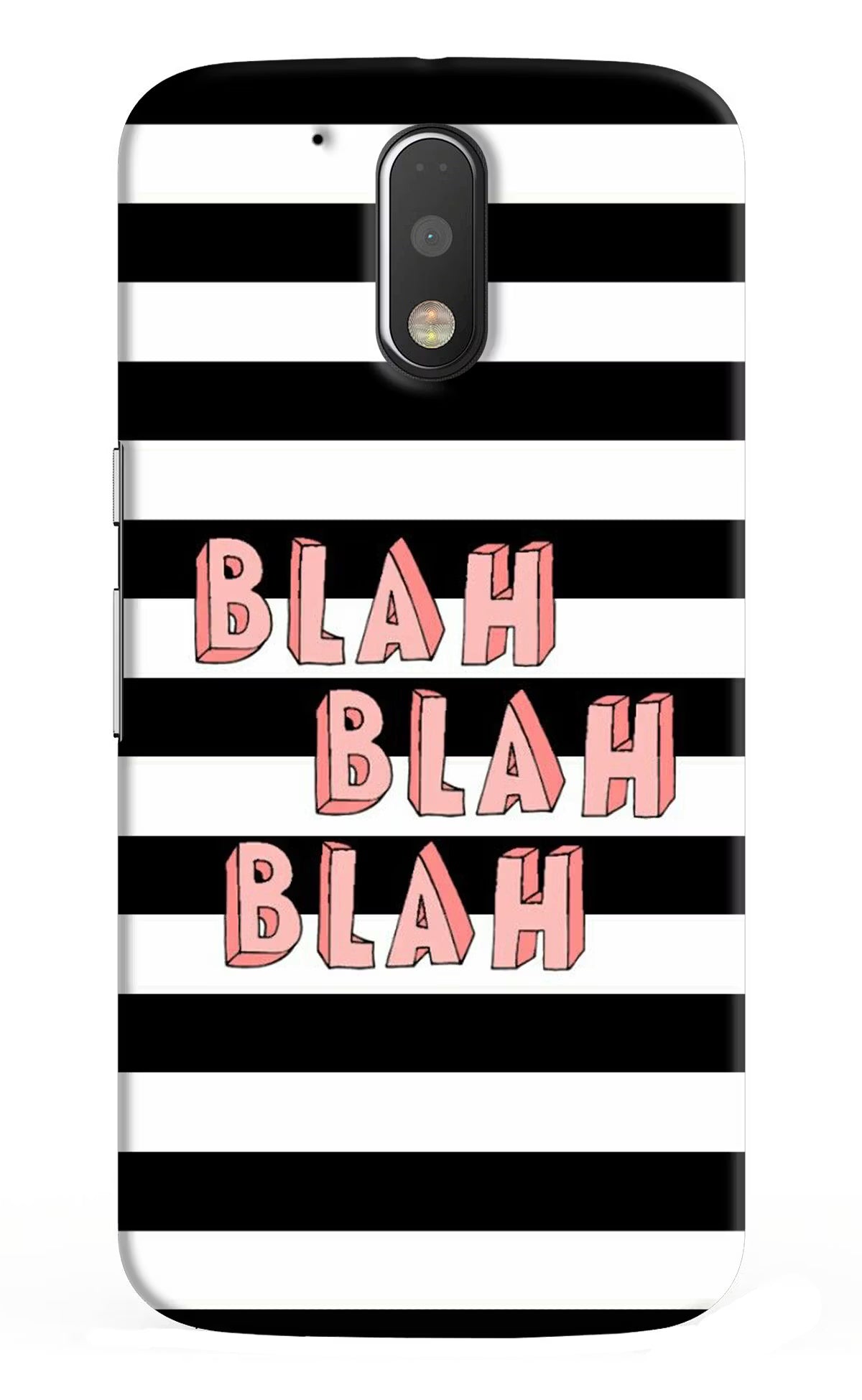 Blah Blah Blah Moto G4/G4 plus Hard Case Back Cover by Casekaro