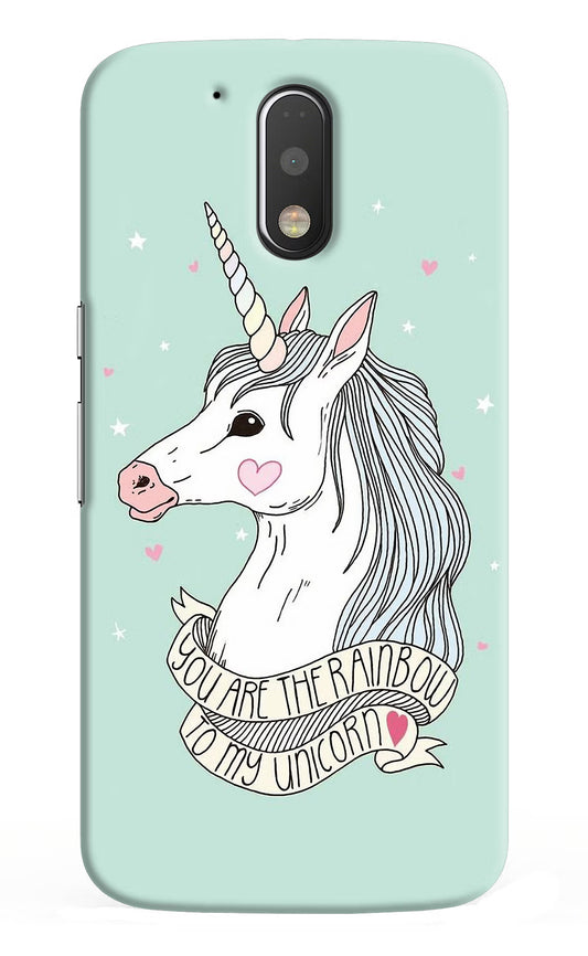 Unicorn Wallpaper Moto G4/G4 plus Hard Case Back Cover by Casekaro