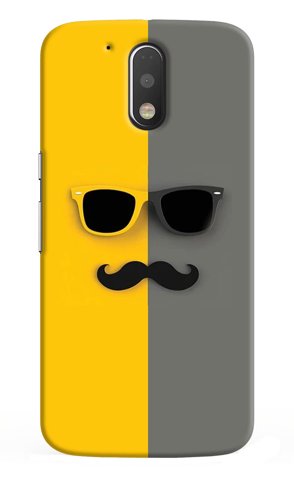 Sunglasses with Mustache Moto G4/G4 plus Hard Case Back Cover by Casekaro