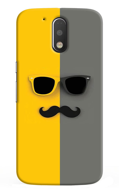Sunglasses with Mustache Moto G4/G4 plus Back Cover